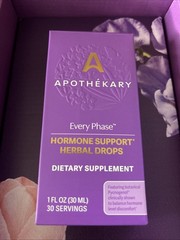 Apothekary Every Phase Natural Hormone Support Herbal Drops – 30ml/1 FL OZ