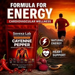 Cayenne Pepper Supplements 240 Count Softgels Cardiovascular Heart Health