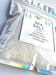 Sea Salt Pure Clear Granular Crystals Natural Mineral Kosher 1/2 Half Pound Bag