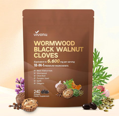 Wormwood Black Walnut Clove Softgels,18-in-1 Herbal 6600mg Gut Cleanse,240 Count