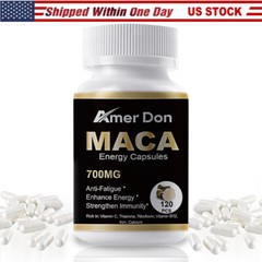 Maca Root, Vitamin C, Thiamine, Riboflavin, Vitamin B12, lron, Calcium 120 Caps