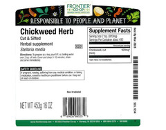 Frontier Co-op Chickweed Herb – Kosher – Cut & Sifted 1 lb. Best by 12/2027