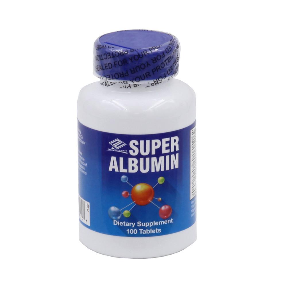 NuHealth Super Albumin 100 Tablets, FRESH, Made In USA