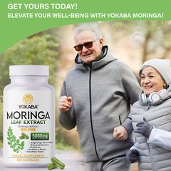 250 Capsules Moringa Oleifera Leaf Powder 5000mg – Organic Herbal Extract YOKABA