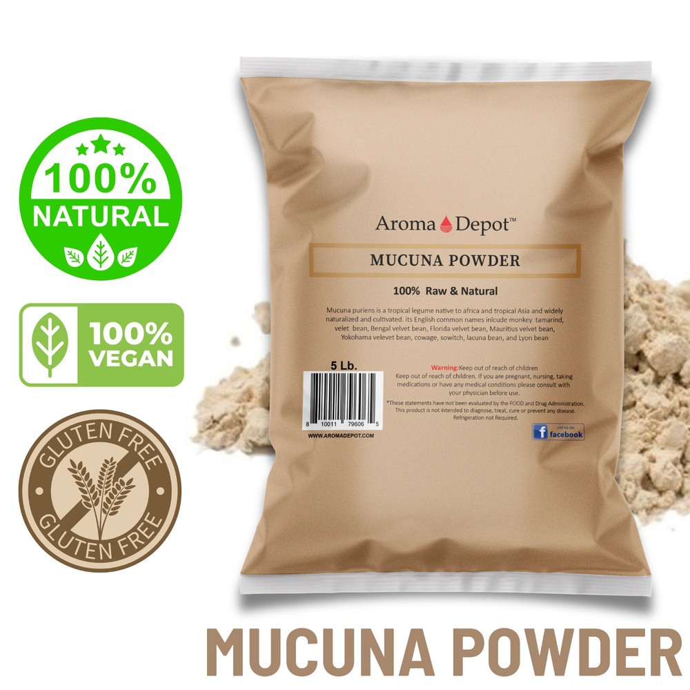 Mucuna Powder 5 lb. 100% Pure Natural Pruriens Bean Haba del Terciopelo en Polvo
