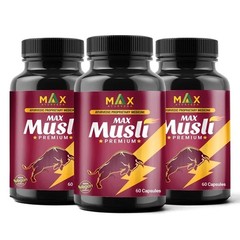 Max Ayurveda Max Musli Premium Capsules, 60 Capsules Each Set Of 3 H379