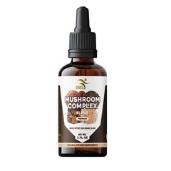 Mushroom Complex Extract Organic Non GMO Tincture Herbal Liquid Drops 6 Fl Oz