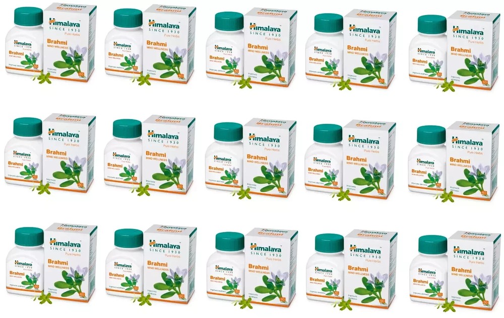 Himalaya Brahmi Bacopa 15 Boxes 900 Tablets | Improves Focus & Memory | Exp 2027