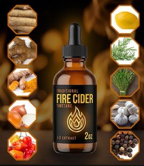 Traditional Fire Cider Tincture 1:3 Potency Extract 10 HERBS – Natural Wellness