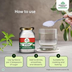 Organic India Stevia Powder – 75g | Plant-Based Natural Sweetener | Zero Calorie