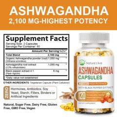 2100MG ASHWAGANDHA HIGH CONCENTRATION ROOT EXTRACT TABLETS MOOD VITALITY LIBIDO
