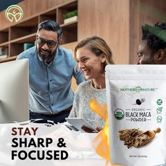 Organic Black Maca Root Powder – Raw Non-GMO, Strength & Endurance Boost – 16oz