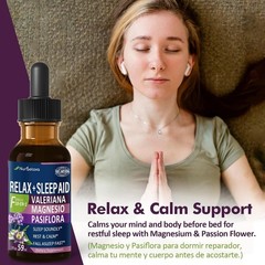 Valerian Root Sleep Aid Drops, Gotas de Glicinato y 2 Fl Oz (Pack of 1)