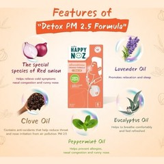 Happy Noz Anti-Virus Freshener Sticker Patch Organic Herb Oil Stuffy Nose Adult