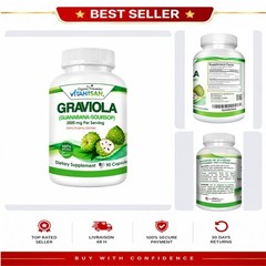 Graviola Soursop Extract 90 Capsules VITAMISAN Natural Dietary Supplement