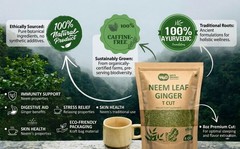 Neem Ginger Tea – 8 oz – Caffeine-Free Herbal Blend – Immunity & Digestive