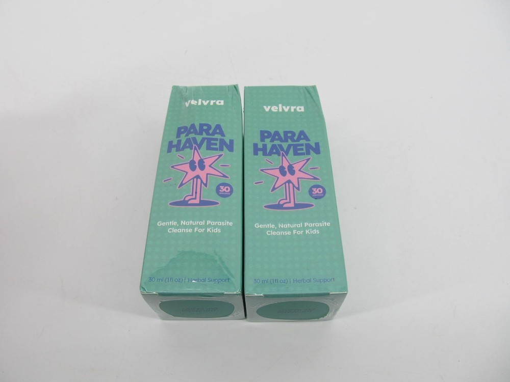 TWO velvra Para Haven Intestinal Support Kids Herbal Supplement 30mL 250704