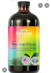 Exotic Soursop Bitters, 100% Pure Natural 100% Organic Detox Herbs 16 oz