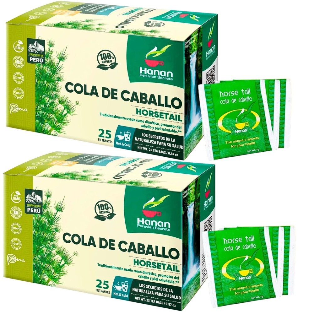 Horsetail Tea Hojas de Cola de Caballo 50 Teabags Premium Dried Herb from Peru