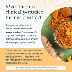 Youtheory Turmeric Extra Strength – 1,000 mg – 60 Count (Pack of 1), No Color