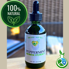 Peppermint Pure Extract Non-alcohol Organic Liquid Herbal Drop Natural 2 FL OZ