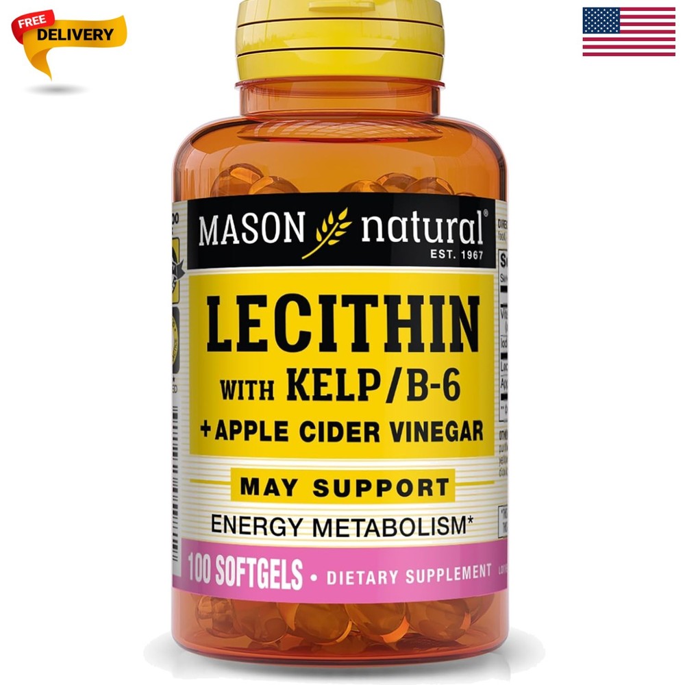 Lecithin with Kelp, B6 & Apple Cider Vinegar, 100 Day Supply