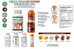Circulation & Vein Support 60 Capsules + cream gel leg veins support circulation