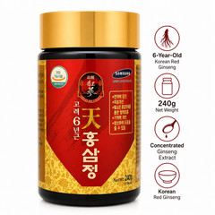 Korean 6 Years Root Red Ginseng Gold Concentrate, 240g, Natural Ingredients