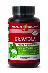 anti-bacterial action – GRAVIOLA Leaf Extract 650 Mg – clean your body – 1 Bot