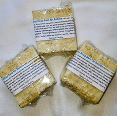 All-Natural Soap Bars for Babies TWO bars totaling 5 oz