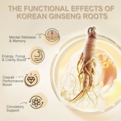 Korean Red Panax Ginseng 360 Capsules – 1600mg Extra Strength NON-GMO No Fillers
