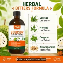 1 Bottle, Soursop Bitters Liquid, Herbal Bitters Formula with Soursop Leaf,…
