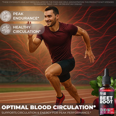 Beet Root Extract Liquid Drops 2oz Nitric Oxide Blood Pressure Circulation USA