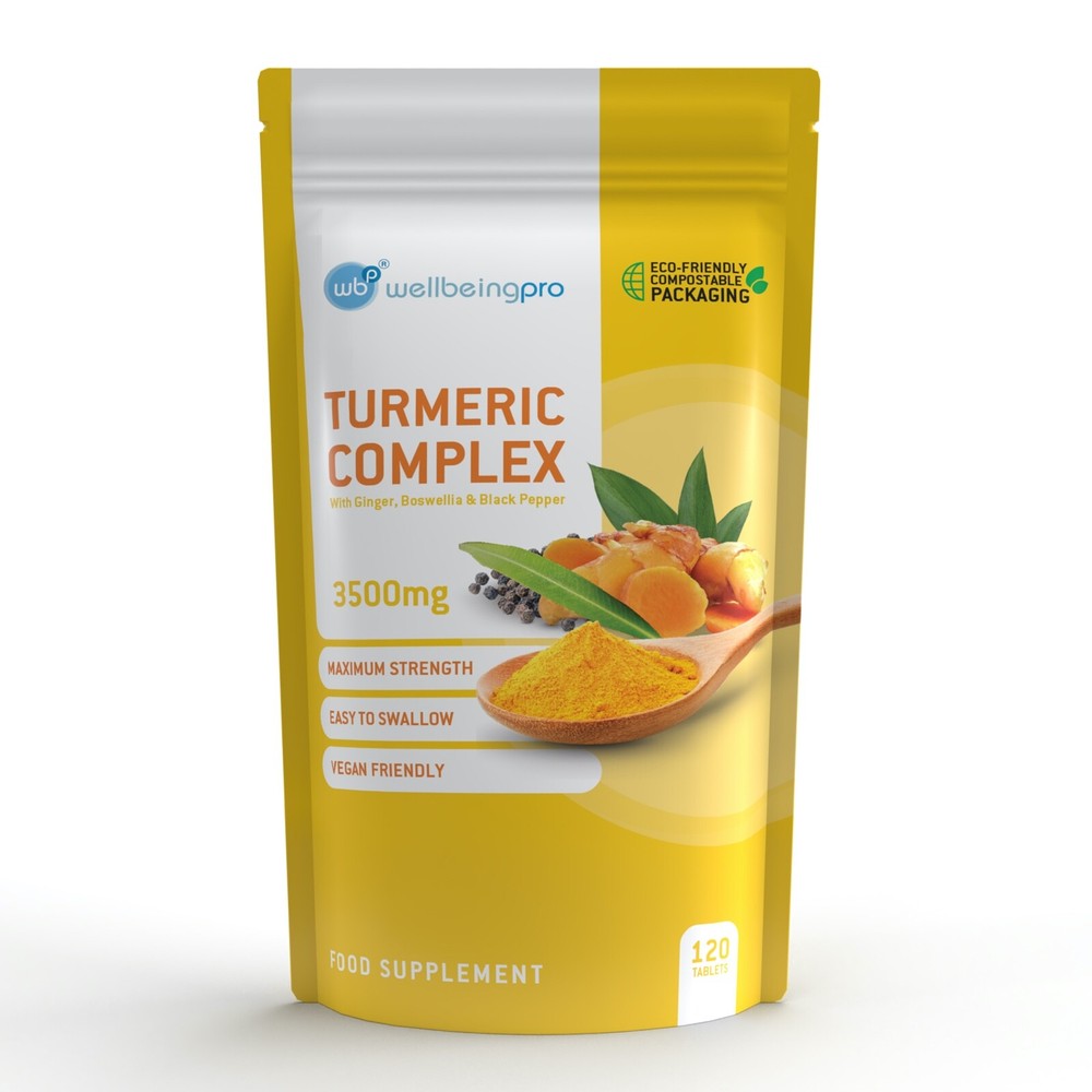 Super Strength Curcumin Turmeric 3500mg Tablets + Ginger Boswellia Black Pepper