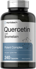 Quercetin with Bromelain Supplement | 240 Capsules | by Horbaach