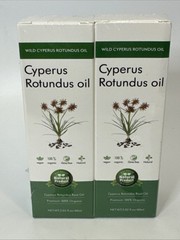 2x- Natural Cyperus Rotundus Root Oil 60ml Vegan Organic Exp 03/2027
