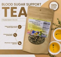 Blood Sugar Support Diabetic Tea 1.8 oz Herbal Blend for Healthy Glucose Levels