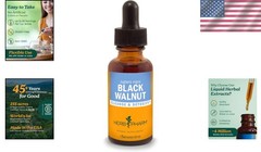 Organic Black Walnut Extract Drops for Cleansing – 1 Fluid Ounce Bottle