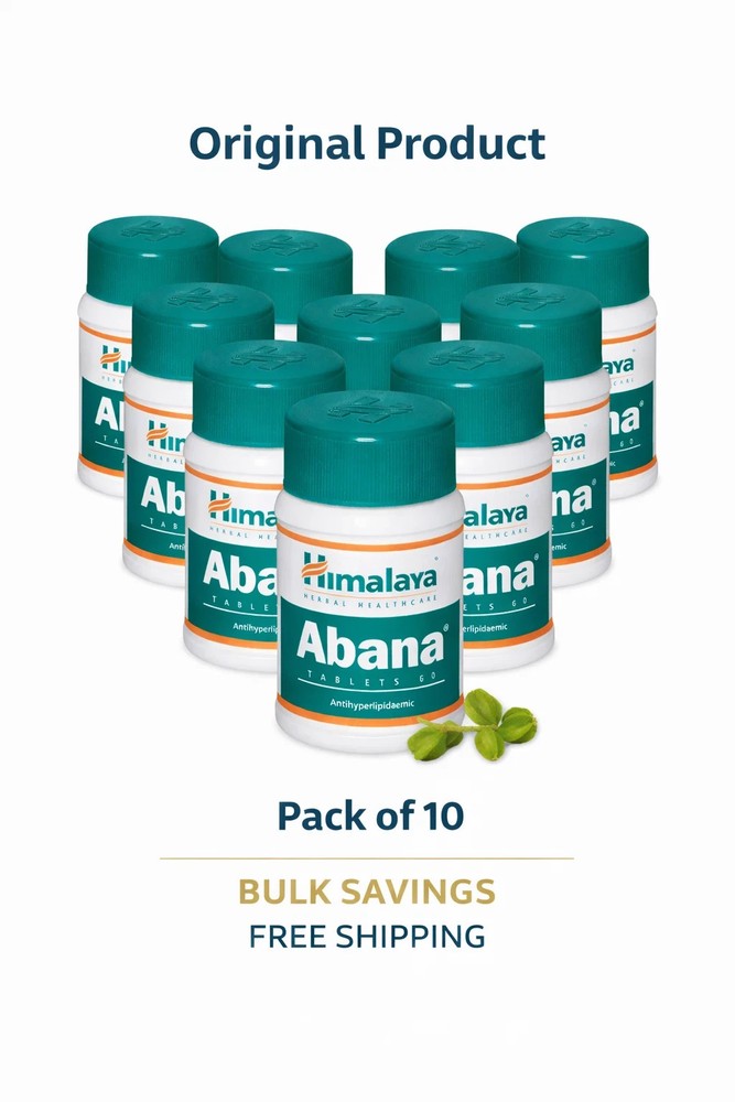 Himalaya Abana Tablets 60 Tabs x10 Herbal Heart Wellness Support Free shipping