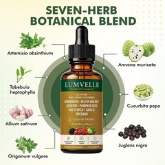 7-Herb Alcohol-Free Wormwood Drops, 2 Fl Oz | Digestive Wellness, Herbal Extract