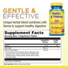 Nature’s Life Herbs & Prunes w/ 400mg Senna, 100ct