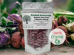 USDA Organic Beet Root (Beta vulgaris) 500mg vegetarian capsules pure with zero