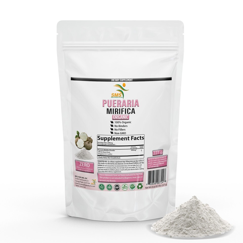 100% Organic Pueraria Mirifica White Kwao Krua Powder Breast Enhancement 227g