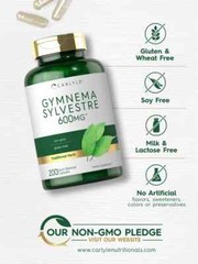Gymnema Sylvestre Leaf Extract 600mg | 200 Capsules | by Carlyle