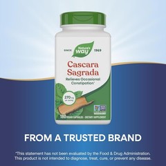 Gentle Cascara Sagrada – 180 Capsules for Adult & Kids Digestive Health