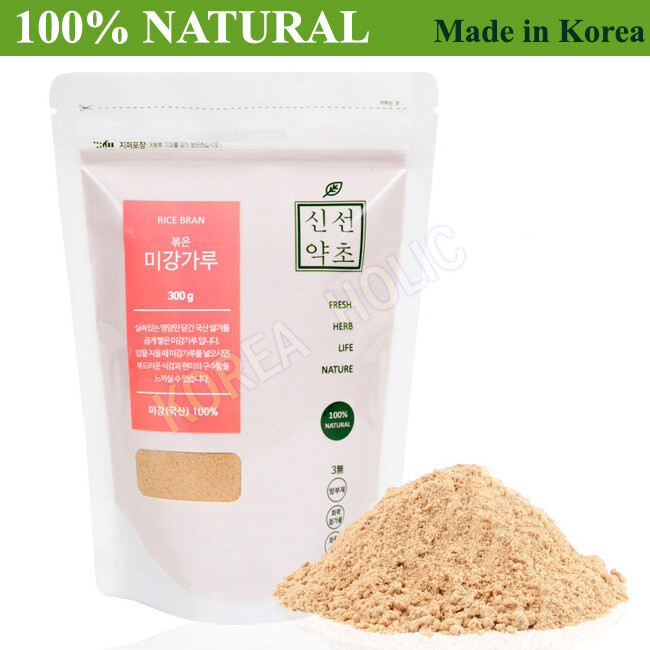 100% Natural Rice Bran Powder 300g Organic Powder Brightening Skin Care 볶은미강가루