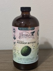 Organic Soursop Bitters with Moringa, Sea Moss, and 10+ Herbs – 64 Servings 32oz