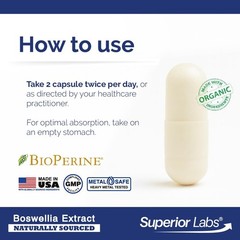 Boswellia Serrata Extract 500mg – 65% Boswellic Acids, Non-GMO, Joint Support, 2
