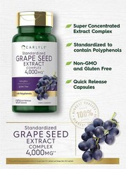 Grape Seed Extract 4,000 Mg Max Strength Antioxidant Immune Support, 120 Caps
