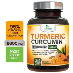 Turmeric Curcumin with Bioperine 2600mg High Absorption Triple Strength Capsules